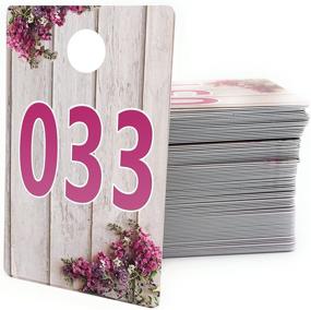 img 4 attached to 🎯 Reusable Hanger Cards with 100 Consecutive Numbers (001-100) by GoalWish Ventures - Ideal for Facebook Live Sales and LuLaroe Supplies, featuring Large Live Sale Number Tags with Normal and Reversed Mirrored Image