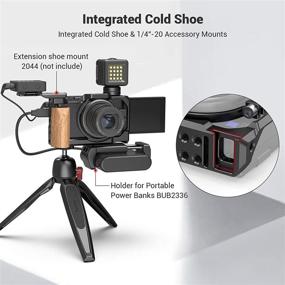 img 1 attached to 📷 Optimized SMALLRIG Camera Cage with Wooden Handle Handgrip for Sony ZV1 Camera - Enhances Photography Experience (2937)