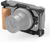 📷 optimized smallrig camera cage with wooden handle handgrip for sony zv1 camera - enhances photography experience (2937) logo