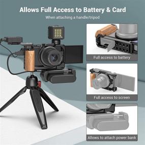 img 2 attached to 📷 Optimized SMALLRIG Camera Cage with Wooden Handle Handgrip for Sony ZV1 Camera - Enhances Photography Experience (2937)