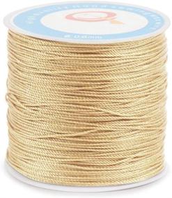 img 4 attached to 🧵 Premium Quality 87 Yards 150D/3 0.6mm Round Waxed Sewing Thread Wax Cord - Ideal for Leather, Denim, Handcraft, DIY Bracelet, Jewelry Making, Beading, Shoe & Bag Repair - Extra Strong and Heavy-Duty (Beige)