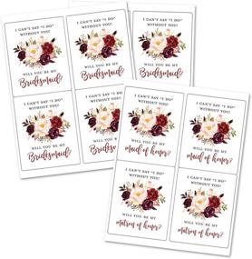 img 1 attached to 🌸 Floral Bridesmaid Proposal Labels, Will You be My Bridesmaid Wine Labels, Gift Box Labels for Bridesmaids and Maid of Honor, I Can’t Say I Do Without You Maid of Honor Labels