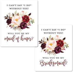 img 2 attached to 🌸 Floral Bridesmaid Proposal Labels, Will You be My Bridesmaid Wine Labels, Gift Box Labels for Bridesmaids and Maid of Honor, I Can’t Say I Do Without You Maid of Honor Labels