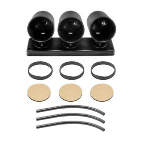 img 2 attached to 📊 GlowShift Universal Black Triple Gauge Swivel Dashboard Pod - Mounts (3) 2-1/16" (52mm) Gauges to Vehicle's Dash - Fits Any Make/Model - 360 Degree Swivel - ABS Plastic Construction