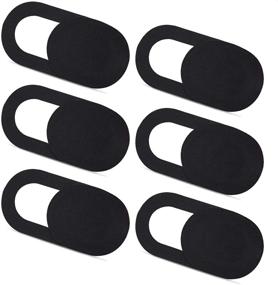 img 4 attached to 🖥️ 6 Pack Ultra Thin Black Webcam Cover Slider - Privacy/Security for Computers, Laptops, Smartphones, Tablets