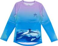 🐬 girl's guy harvey dolphin sleeve protection clothing for active wear logo