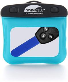 img 2 attached to Водонепроницаемый чехол SwimCell для ключей, MP3-плеера, денег, удостоверения личности, карточек - 3x4 дюйма. Регулируемая браслетка для бега, шейная стремянка и силиконовая накладка для ключей.