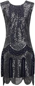 img 1 attached to VIJIV Vintage 1920s Charleston 👗 Downton Gatsby Sequin Flapper Dress with Embellishments