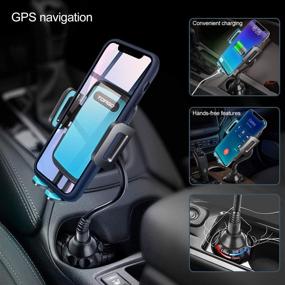 img 3 attached to Upgraded Adjustable Gooseneck Automobile Cup Holder Phone Car Mount