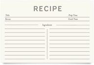 📝 jot & mark 4x6 blank double sided recipe cards, 50 count - modern minimal design logo