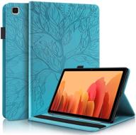 💼 превосходный чехол premium turquoise pefcase для samsung galaxy tab a7 10.4'' с карманом для карт и держателем для карандаша - легкий чехол-книжка с подставкой из искусственной кожи - совместим с моделями sm-t500/505/507 - издание 2020 года. логотип