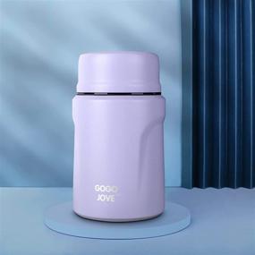 img 3 attached to 🍱 GOGOJOVE Insulated Thermoses for Hot Food - 16 oz Food Jar, Leak Proof Vacuum Stainless Steel Container to Keep Food Hot / Cold for Kids, Adults, School, Office, Travel, Outdoors - Light Purple