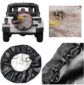 img 3 attached to PrelerDIY Spare Tire Cover For Jeep/RV/Trailer/Camper/SUV - Waterproof Dust-Proof Sun Protection Tire Covers 14&#34 Tires & Wheels