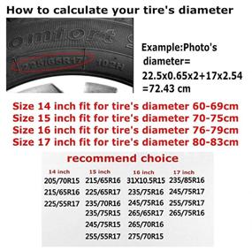 img 2 attached to PrelerDIY Spare Tire Cover For Jeep/RV/Trailer/Camper/SUV - Waterproof Dust-Proof Sun Protection Tire Covers 14&#34 Tires & Wheels