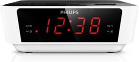 img 4 attached to ⏰ Philips AJ3116W Белый Цифровой будильник с радио FM