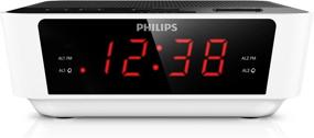 img 3 attached to ⏰ Philips AJ3116W Белый Цифровой будильник с радио FM