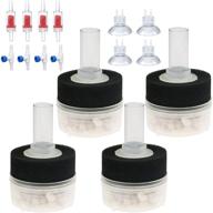 🐠 premium alegi 4pcs small aquarium bio sponge filter: ideal for 5 gal, 10 gal, 20 gal breeding fry betta shrimp fish tank! includes suction cups and check valves. logo