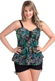 img 1 attached to 👙 PERONA Control Tankini Swimsuit for Women - Swimwear Brand in Swimsuits & Cover Ups