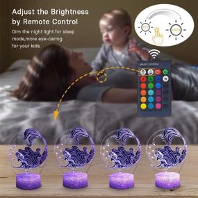 img 1 attached to 🧜 Enhance Your Home Décor with MELAO Mermaid 3D LED Illusion Lamp – Perfect Night Light for Kids, Remote Control & Smart Touch, 16 Color Changing Options – Ideal Mermaid Toys & Gifts for Mermaid Lovers