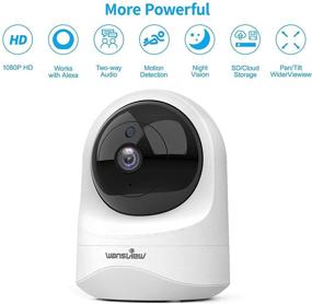 img 3 attached to 📷 Беспроводная камера для мониторинга младенцев 1080PHD, камера безопасности Wansview для дома, WiFi камера для собак и кошек, двустороннее аудио, ночное видение, совместимо с Alexa Q6-W ...