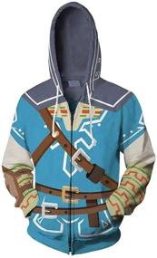 img 3 attached to 🧣 Hyrule Warriors Hooded Zipper Coat Jacket - Ya-cos Link Cosplay Green"