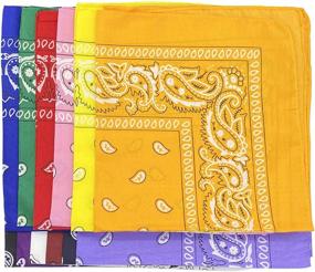 img 3 attached to Assorted Color Paisley Bandana Scarf Set of 12 - GoldenValueable