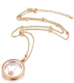 img 1 attached to 📿 Floating Charm Necklace by EVERLEAD: Stainless Steel Locket Necklace with Birthstones and Chain for Enhanced SEO