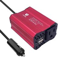 🚗 150w power inverter/car inverter dc 12v to 110v ac with dual usb car adapter & 1 outlet: efficient converter power inverter for cars logo