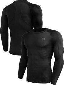 img 1 attached to 👕 Neleus Men's 3-Pack Dry Fit Long Sleeve Compression Workout Running Shirts