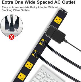 img 1 attached to ⚡️ BTU 10 Outlet Heavy Duty Metal Power Strip, Wall Mount Surge Protector Socket with 6FT Extension Cord, 125V/15A for Workbench/Shop Garage - Enhanced SEO