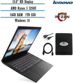 img 3 attached to 2021 Lenovo IdeaPad 3 15.6" HD Laptop: Powerful AMD Ryzen 3, 20GB RAM, 1TB SSD - Ideal for Business and Student Use, Windows 10 S with Ghost Manta Accessories