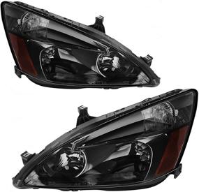 img 4 attached to Фара AUTOSAVER88: замена фары OE для Accord 2003-2007, хромированный корпус и дымчатая линза.