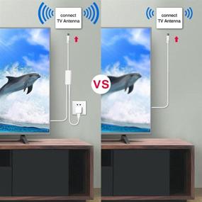 img 1 attached to 📺 Antop HDTV Antenna Amplifier Signal Booster - High Gain, Ultra Low Noise, Amplified FM UHF VHF Signal - Compatible with Any Non-Amplified Antenna - USB Power Supply - White