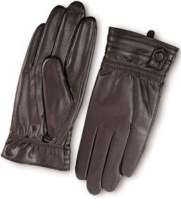 img 4 attached to YISEVEN Men's Sheepskin Leather 🧤 Motorcycle Gloves & Mittens: Premium Touchscreen Accessories