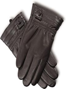 img 1 attached to YISEVEN Men's Sheepskin Leather 🧤 Motorcycle Gloves & Mittens: Premium Touchscreen Accessories