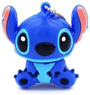 stitch blue shape design 16gb usb 2.0 флеш-накопитель – милый флеш-драйв для хранения данных – оригинальный флеш-накопитель stitch – подарок карточка с персонажем логотип