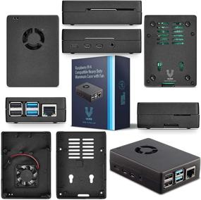 img 2 attached to Vilros Raspberry Pi 4 4GB Complete Starter Kit - Black Fan-Cooled Aluminum Case for Heavy-Duty Performance