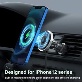img 3 attached to 📱 Магнитный беспроводной автомобильный держатель-зарядка QI для iPhone 12 | Совместимый с серией iPhone 12 | Разработан для быстрой зарядки