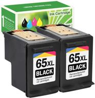 limeink 2 remanufactured ink cartridge replacement for hp 65xl 65 xl high yield deskjet 2600 2622 2652 2655 3700 3720 3722 3752 3755 envy 5000 5052 5055 printer amp 100 combo pack (2 black) logo