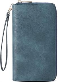 img 4 attached to 👜 Stylish Leather Designer Organizer Wristlet for Women's Handbags & Wallets - A Versatile Wristlet Wallet Solution