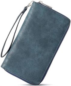 img 3 attached to 👜 Stylish Leather Designer Organizer Wristlet for Women's Handbags & Wallets - A Versatile Wristlet Wallet Solution