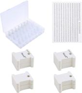 🧵 peirich embroidery floss organizer box - ultimate storage solution with 24 compartments, 100 hard floss bobbins, and 459 color number stickers logo