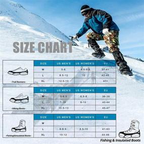 img 2 attached to ❄️ LHYSFIY Crampons Snow Grips Ice Cleats for Men & Women - Anti Slip Traction with 19 Stainless Steel Spikes for Hiking, Fishing, Climbing & More!