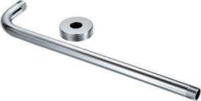 img 3 attached to 🚿 Purelux 16 Inch Stainless Steel Replacement Shower Arm with Flange, Chrome Finish - Extra Long