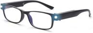 👓 oushiun reading glasses with led light: block blue light & prevent eyestrain for nighttime reading logo