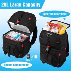 img 2 attached to Versatile Cooler Backpack: Keep Your Food and Drinks Fresh with 5 Ice Packs, Ideal for Work, Hiking, and Camping