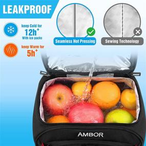 img 3 attached to Versatile Cooler Backpack: Keep Your Food and Drinks Fresh with 5 Ice Packs, Ideal for Work, Hiking, and Camping