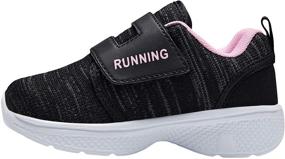 img 3 attached to Adituo Lightweight Breathable Sneakers Strap Athletic Running Walking Sports Shoes for Toddler/Little Kid Boys and Girls