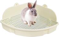 kathson corner rabbit litter box - spacious toilet trainer for guinea pigs, chinchillas, ferrets, and galesaurs in large animal cages логотип