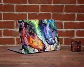 img 1 attached to Bizcustom Hard Painting Case For MacBook Pro 16 Inch 2019 Model A2141 With Retina And Touch Bar ID Rubberized Customize Pattern Cover And Keyboard Skin (Rainbow Horses)